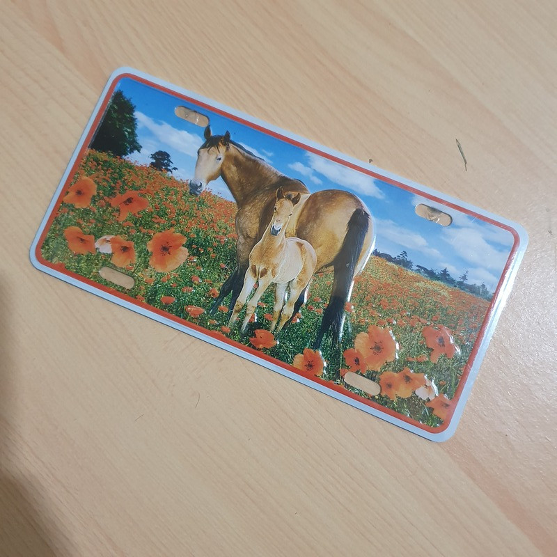 Carte postale métallique