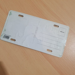 Carte postale métallique
